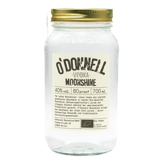 O'Donnell Moonshine Vodka 700ml auf weißem Hintergrund