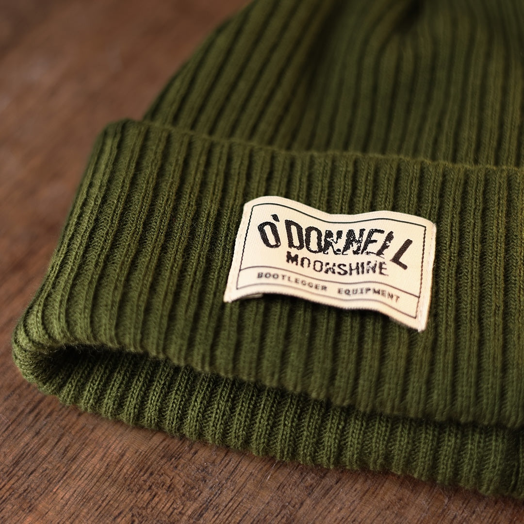 O’Donnell Moonshine Österreich Grüne Mütze / Beanie mit Logo - Bootlegger Equipment